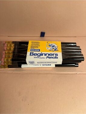 Dixon Beginners School Supply Pencils - Black with Pink Erasers (Pack) ✏️✏️✏️